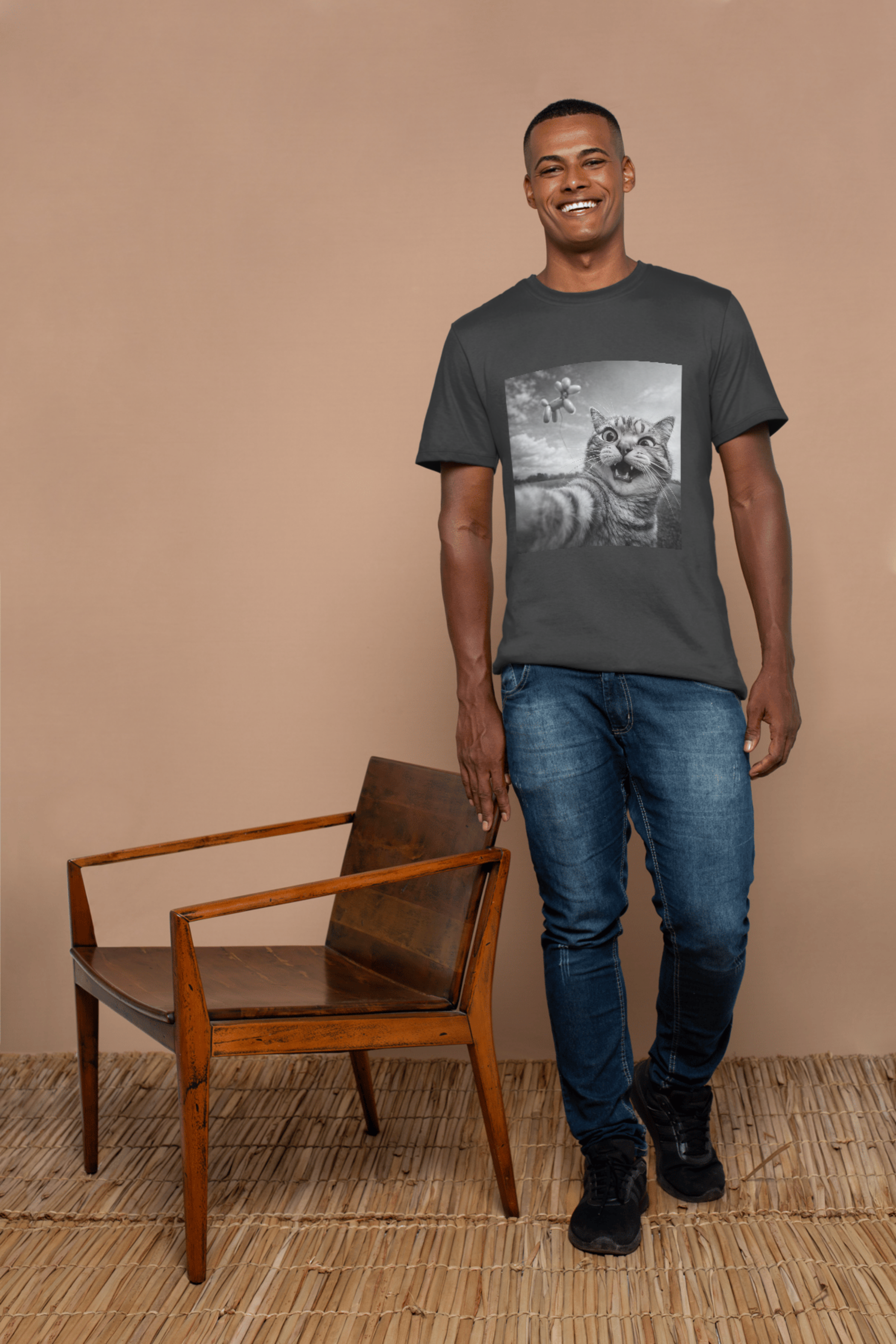 The Chaos Cat: Balloon Dog Selfie Art Print